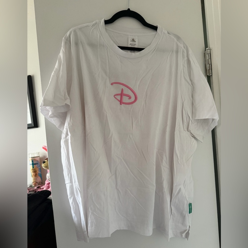 Disney White T-Shirt with Pink Logo